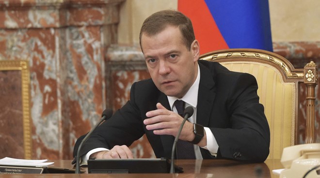 Thủ tướng Nga Dmitry Medvedev. (Nguồn: Reuters)