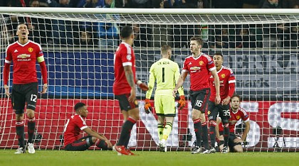 Man Utd bị loại bẽ bàng dù nhận được nhiều kỳ vọng. Ảnh: Reuters.