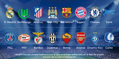 16 đội lọt vào vòng 1/8 Champions League