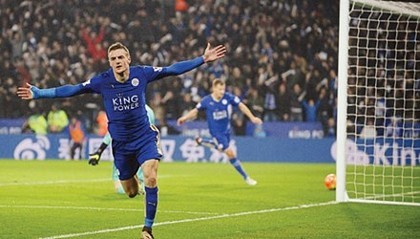 Jamie Vardy đang bay cao cùng hiện tượng Leicester City tại giải Ngoại hạng Anh mùa này.Ảnh nguồn: GETTY IMAGES