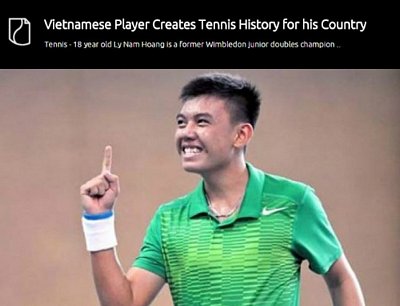   Bài viết về Hoàng Nam trên World Tennis USA. 