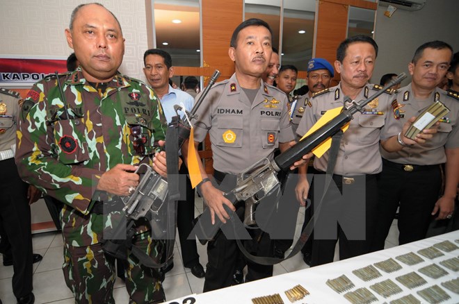 Cảnh sát Indonesia. (Nguồn: AFP/TTXVN)