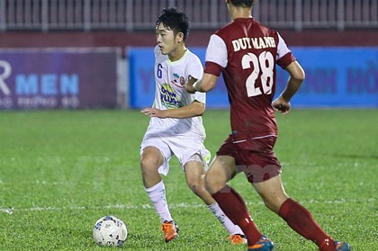 Xuân Trường (áo trắng) sẽ chính thức là người của Incheon United từ ngày 28/12 sắp tới. (Ảnh: Minh Chiến/Vietnam+)