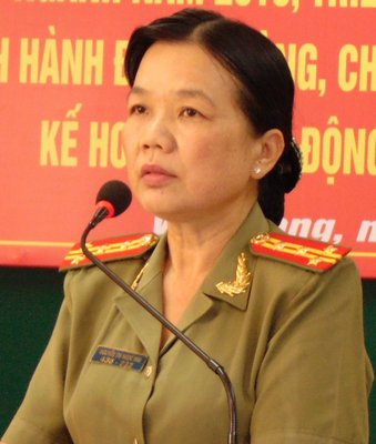 Đại tá Nguyễn Thị Ngọc Mai: “Từ 2009- 2015, Công an tỉnh thụ lý 72 vụ BLGĐ với 72 đối tượng, đưa ra xét xử 29 vụ, phạt vi phạm hành chính 28 trường hợp, những trường hợp còn lại giao cho các đoàn thể quản lý, giáo dục tại địa phương”.