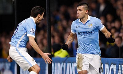 Aguero nổ súng trở lại sau khi tịt ngòi ở năm lần ra sân gần nhất cho Man City. Ảnh: Reuters.