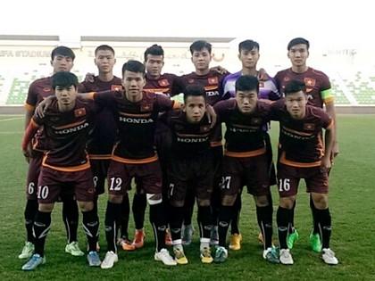 Đội hình xuất phát U23 Việt Nam trước U23 Nhật Bản. (Ảnh: VFF)