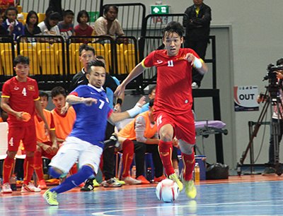 Đội tuyển futsal Việt Nam muốn giành vé dự VCK World Cup fustal 2016, thông qua giải vô địch châu Á sắp khai diễn (ảnh: Trọng Vũ)