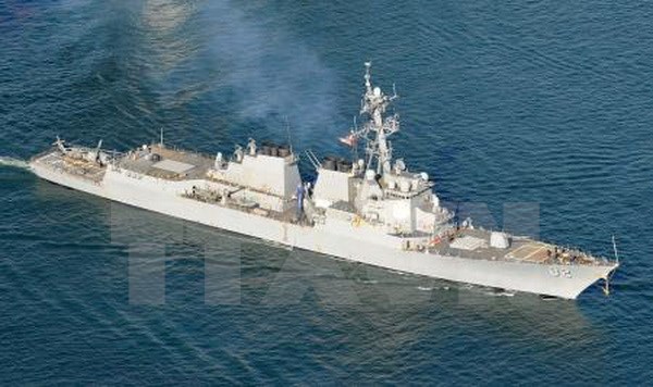 Một tàu khu trục của Mỹ. Ảnh minh họa. (Nguồn: Kyodo/TTXVN)