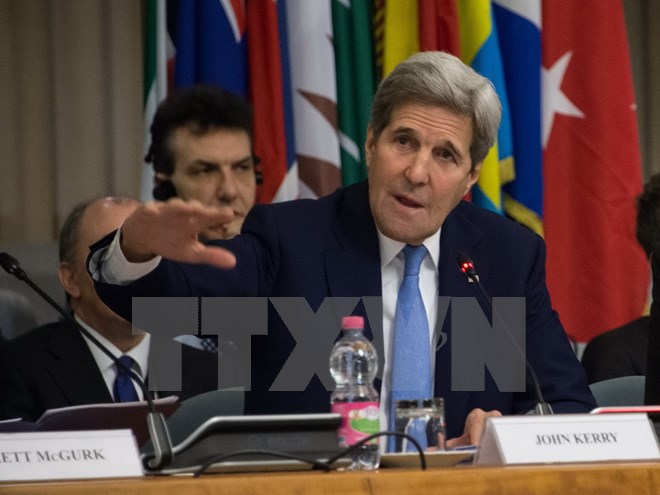 Ngoại trưởng John Kerry phát biểu tại hội nghị. (Nguồn: AFP/TTXVN)