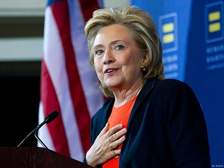 Cựu Ngoại trưởng Hillary Clinton. (Nguồn: AP)