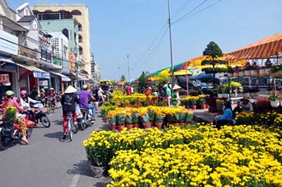 Một góc thành phố Mỹ Tho. (Nguồn: tiengiang.gov.vn)