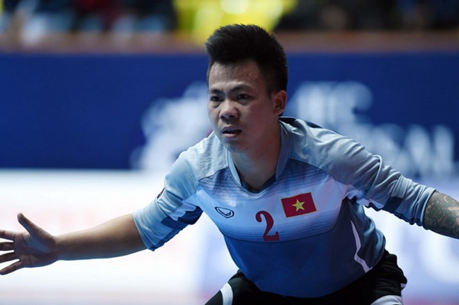 Thủ thành Nguyễn Văn Huy của tuyển Futsal Việt Nam. (Nguồn: vnn)
