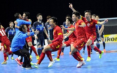 Chuyện cổ tích trước Nhật Bản đã không lặp lại ở trận bán kết của ĐT Futsal Việt Nam trước Iran. (Ảnh: Quang Thắng).