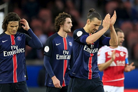 Ibrahimovic tiếp tục là đầu tàu cho PSG. Ảnh: Reuters.