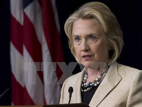 Cựu Ngoại trưởng Mỹ Hillary Clinton. (Nguồn: AFP/TTXVN)