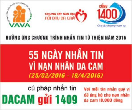 Nhắn tin theo cú pháp DACAM gửi 1409