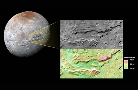 Ảnh chụp Charon - vệ tinh lớn nhất của hành tinh lùn Diêm Vương. (Nguồn: NASA)