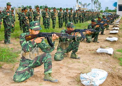 Công tác huấn luyện tại Tiểu đoàn 857.