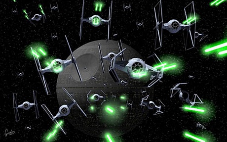 Mô phỏng hệ thống súng laser De-Star. Ảnh: Telegraph