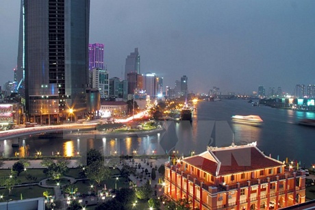 Trung tâm Thành phố Hồ Chí Minh, đầu tàu kinh tế của Việt Nam. (Ảnh: Tràng Dương/TTXVN)