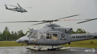 Trực thăng quân sự Bell-420 của Indonesia (Ảnh: AFP)