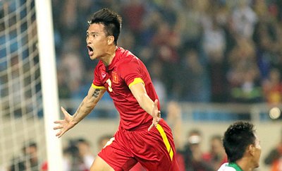 Công Vinh được kỳ vọng sẽ giúp ĐT Việt Nam giành chiến thắng tối nay. Ảnh: VSI