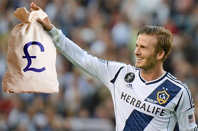 Trong bóng đá, Beckham có thu nhập chỉ thua những siêu sao đương thời như Ronaldo, Messi, Neymar.