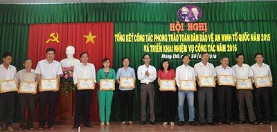 31.3.Duy.TinMT: Các cá nhân có thành tích xuất sắc trong phong trào Toàn dân bảo vệ an ninh Tổ quốc năm 2015