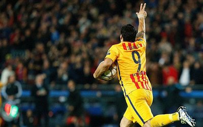 Suarez ghi cú đúp giúp Barca thắng trận. (Ảnh: Getty).
