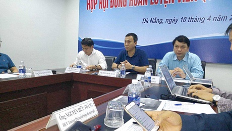 Cuộc họp của HĐ HLV QG diễn ra tại Cung thể thao Tiên Sơn (Đà Nẵng) vào hôm qua. Ảnh: Nam Giao