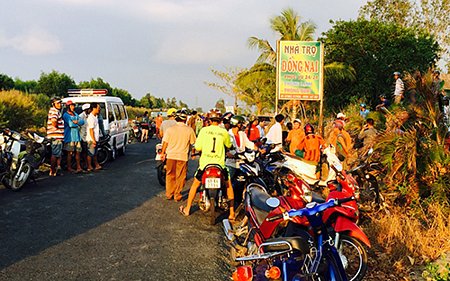 Hiện trường nơi cô gái tử vong. Ảnh VNE