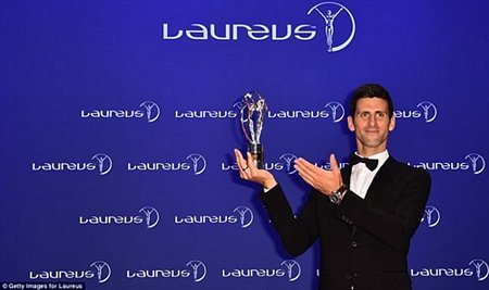  Djokovic lần thứ ba giành danh hiệu Laureus