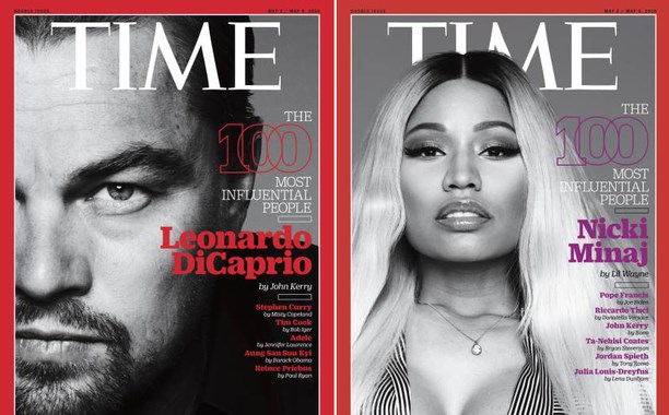 Leonardo DiCaprio và nghệ sỹ âm nhạc Nicki Minaj trên bìa số đặc biệt của tạp chí TIME.
