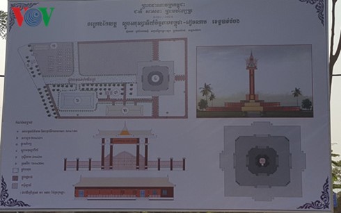 Sơ đồ khuôn viên tượng đài hữu nghị Việt Nam-Campuchia tại Battambang.