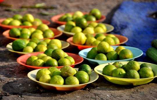 Gọi là chợ đĩa, bởi tại đây, thực phẩm tươi sống, đặc biệt là rau củ quả được bày trên đĩa. Giá của mỗi đĩa từ 5.000 đồng cho đủ các loại thực phẩm.