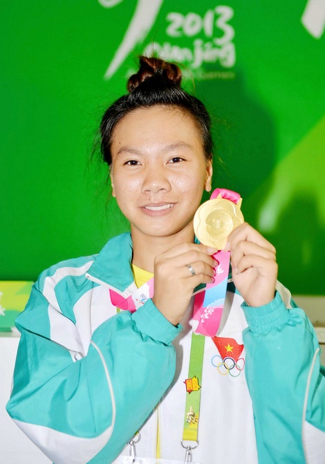 Nguyễn Thị Trúc Mai giành HCV tại kỳ tranh tài năm 2013 tại Bắc Kinh (Trung Quốc).