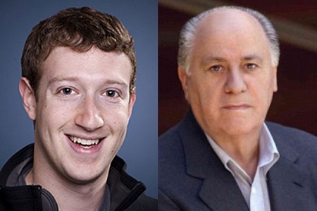 Tỷ phú Mark Zuckerberg và Amancio Ortega