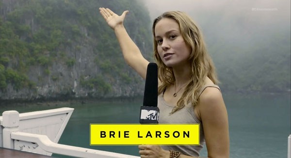 Brie Larson trong clip hậu trường phim Kong: Skull Island quay tại Việt Nam. Ảnh: MTV