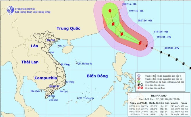 Sơ đồ đường đi và vị trí siêu bao Nepatark - Ảnh: NCHMF