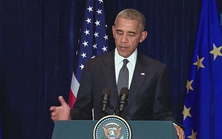 Tổng thống Obama quyết định cắt ngắn chuyến công du châu Âu để về Mỹ do vụ Dallas. Ảnh: dallasnews.