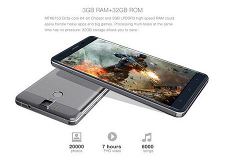 Oukitel K6000 Pro với pin dung lượng 6.000 mAh và bảo mật vân tay