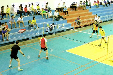  Nội dung cuối cùng của hội thao- tranh chung kết đôi nam cầu lông.