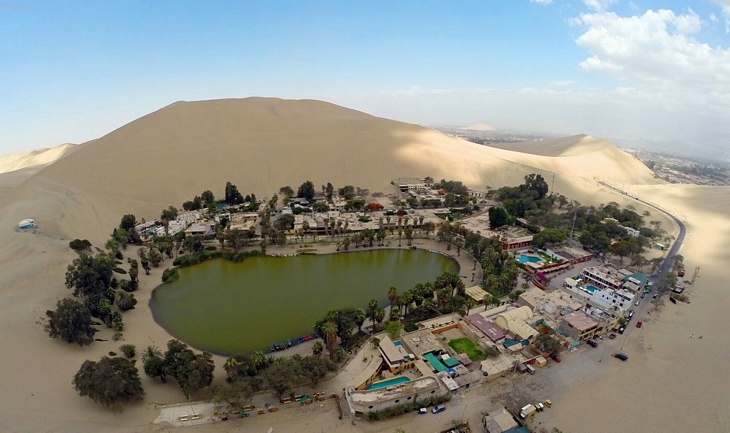 Ốc đảo Huacachina tại Inca, Peru. (Nguồn: AFP)