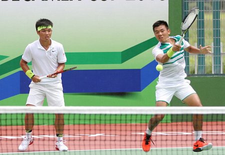 Đôi Hoàng Nam/Hoàng Thiên vào bán kết đôi nam Giải Vietnam F2 Futures.