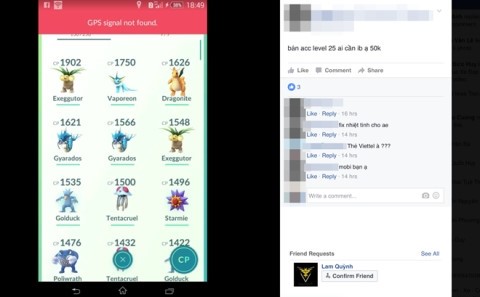 Tài khoản cấp 25 có nhiều Pokemon mạnh, hiếm giá chỉ 50.000 đồng ở Việt Nam.