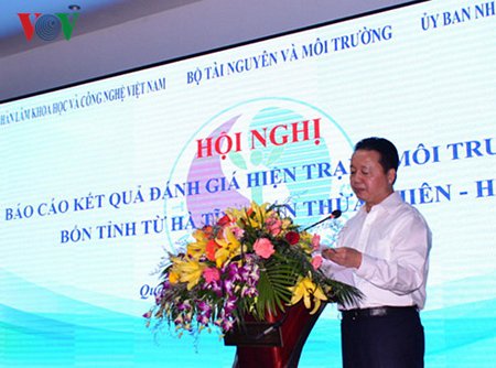 Bộ trưởng Trần Hồng Hà tại hội nghị (Ảnh: Lê Hiếu)