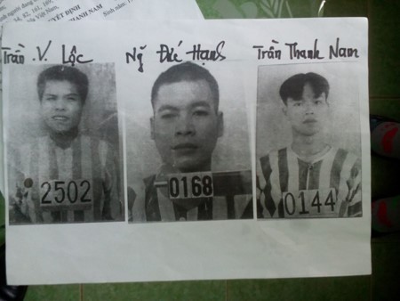 Chân dung ba phạm nhân trốn trại: Ảnh NLĐO