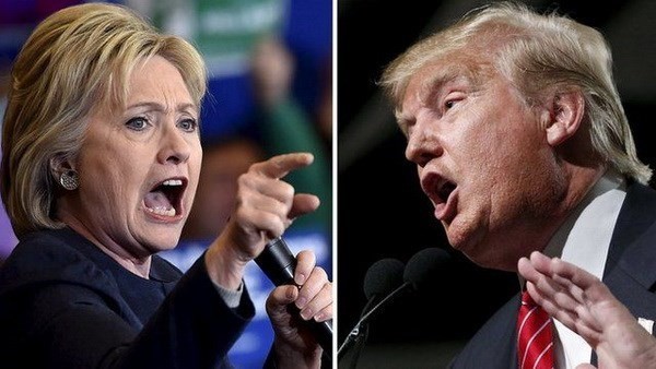 Hai ứng cử viên Hillary Clinton và Donald Trump. (Nguồn: BBC).