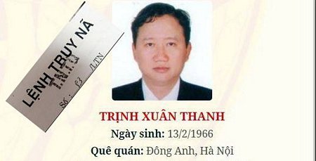 Trịnh Xuân Thanh được xác định bỏ trốn ngày 16-9-2016.