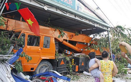 Hiện trường vụ tai nạn.